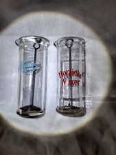 Vintage Ovaltine + Horicks Mixer Glass With Metal Plunger / Mixer DISPLAY set