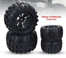 4PCS 1/10 Monster Truck Wheels Tires For HPI HSP Savage XS TM Flux Racing LRP