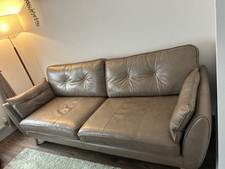 FCUK Leather sofa set . Superb Quality , large 3 seater sofa and matching chair 