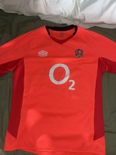 England Rugby Umbro Drill Top Large Fiery Coral Hibiscus BNWT Official Training