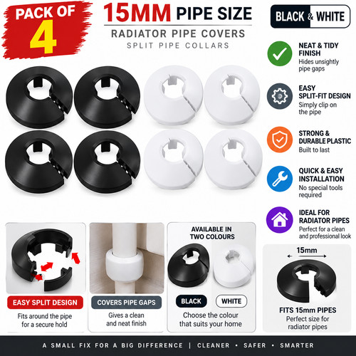 Pack 15mm white plastic - pack,