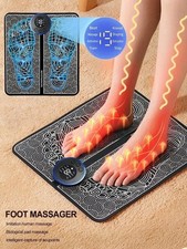 EMS Foot Massager Mat Electric Pad Blood Muscle Circulation Relief Pain LED USB