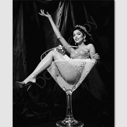 Photo girl glass print - photo,