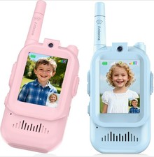 Video Walkie Talkie Toy 2 Pack Rechargeable Walkie Talkie with Screen Long Range