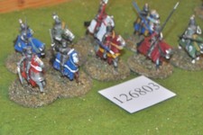25mm medieval / generic - knights 9 figs - (126803)
