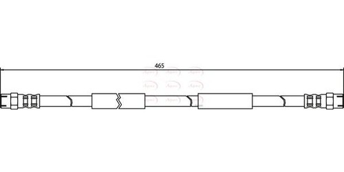 Apec front brake hose for - front, vw