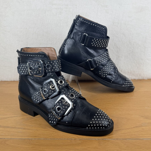 Zara studded biker ankle boots - ankle,