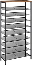 Tall 10-Tier Freestanding Shoe
