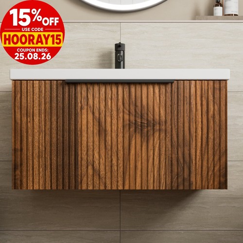 Fluted 800mm bathroom - 800mm, vanity