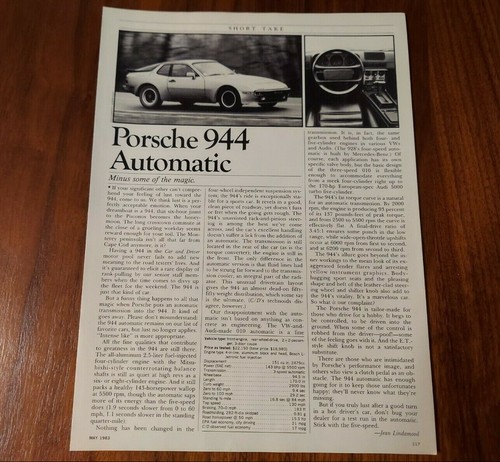 Porsche 944 automatic magazine - 944,