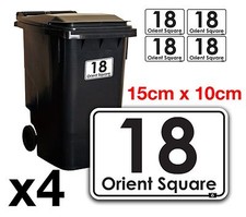x4 WHEELIE BIN NUMBERS CUSTOM