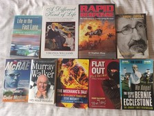 Formula 1 Book collection bundle x 9 Murray Walker, Eddie Jordan, Frank Williams