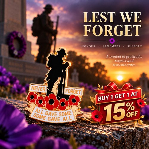 Purple poppie veteran - purple,