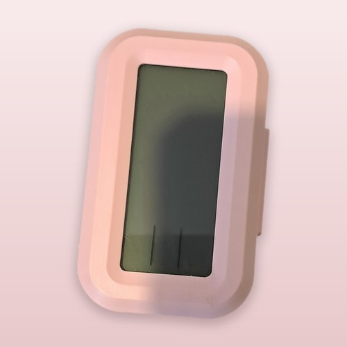 Small pink digital lcd clock - digital,