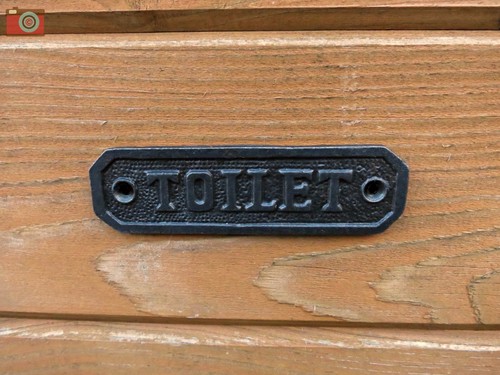 Classic toilet plaque sign - toilet,