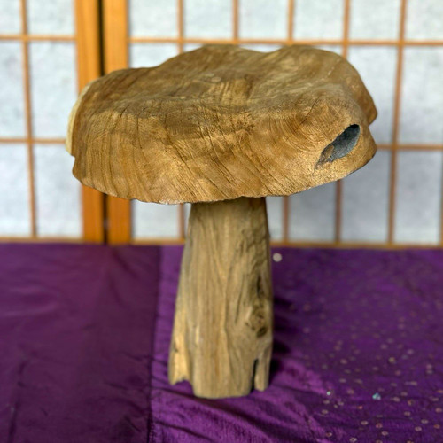 Hand carved wooden mushroom - hand,
