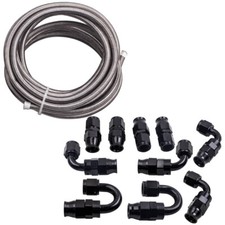 -6AN AN6 Ethanol E85 Stainless Steel PTFE Fuel Line 20FT Fitting Hose lines
