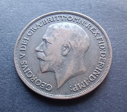 1917 one penny king george - -,
