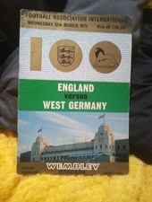 ENGLAND V WEST GERMANY 1975 WEMBLEY MATCH DAY PROGRAMME 100th INTERNATIONAL