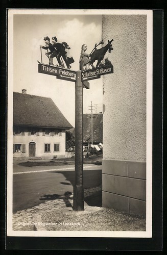 Lenzkirch original signpost - original,