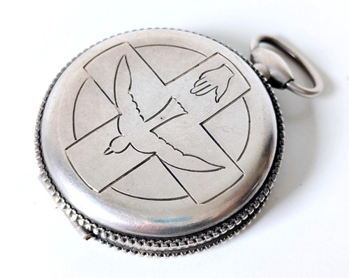 Antique belgian 900 silver pyx - silver,
