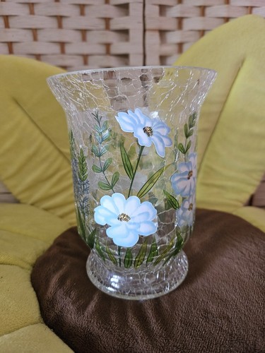 Crackle glass hurricane - 🐞crackle,