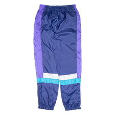 VICTORY TEAM Mens Track Pants Blue Tapered L W30 L32