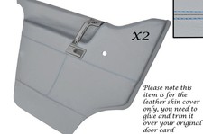 BLUE STITCH 2X DOOR CARDS GREY