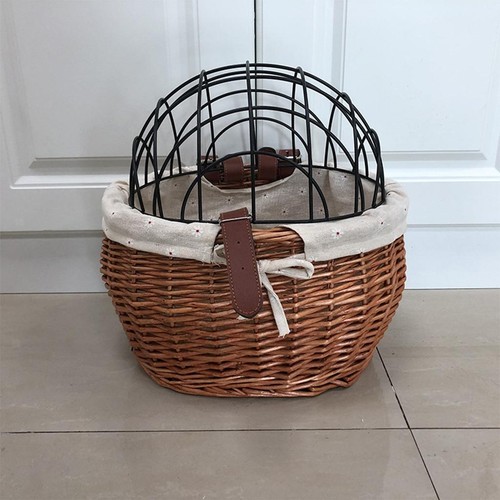 Bike basket wicker with - wicker, wire