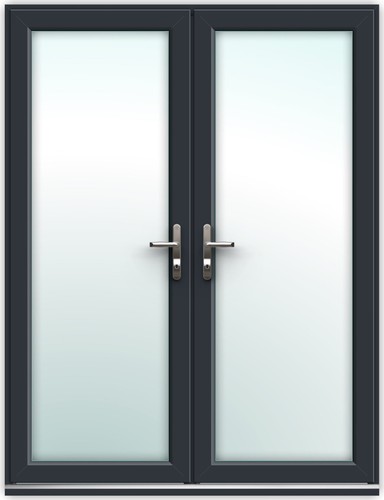 Grey white upvc - grey, french