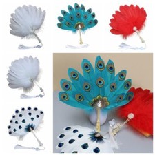 Handmade Peacock Feather Fan