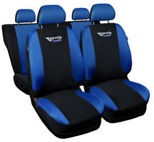 Seat covers fit RENAULT CLIO 2 3 4 II III IV FULL SET black/blue sport style