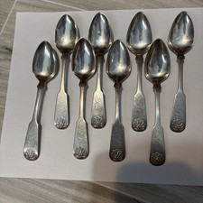 8 Early Coin Silver 6”