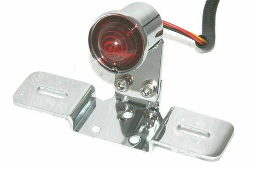 Chrome red lens brake - chrome,