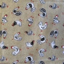 Canvas Fabric - Chickens Hens