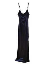TopShop Velvet Dress Dark Blue Red Long Gown Colour Shift Goth Party Size 10