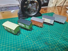 Rake of 5 assorted Hornby OO Gauge Box Vans - Good used condition.
