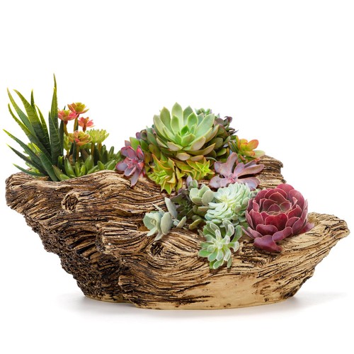 Artificial driftwood planter - driftwood,