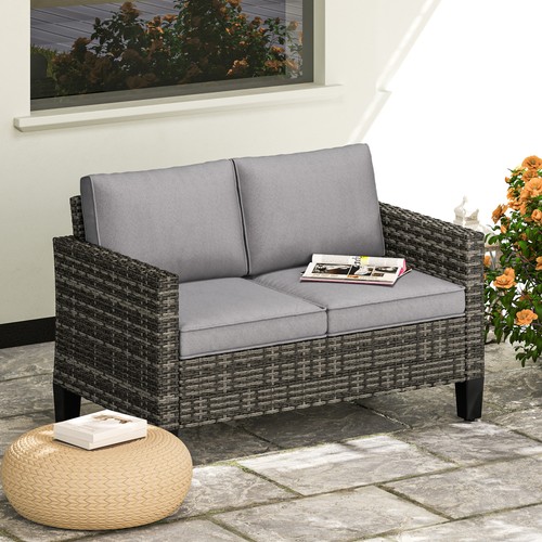 128x74x75cm two seater rattan - 128x74x75cm,