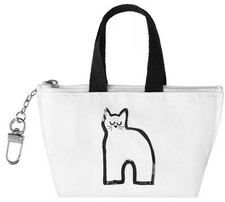 JAPAN IKEA EXCLUSIVE CAT Knolig Mini Zipper Coin Keychain Bag Tote Key Holder