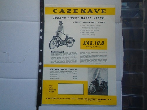Cazenave moped vintage advert - cazenave,
