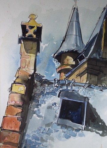 Original watercolour drawing - watercolour,