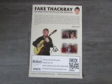 Fake Thackray Songs Jake Tribute Hand SIGNED 2013 Brook Theatre Chatham Poster