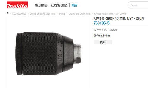 Genuine makita keyless chuck - makita,