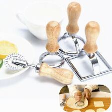 Ravioli Cutter Set with 2 Round 1 Square & Roller Cutter Pasta Making Kit