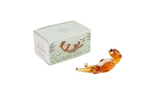 Artisan glass otter - glass,