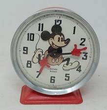 1977 Bayard Walt Disney Mickey Mouse Animated Alarm Clock