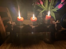 Wooden Candelabra Candlestick