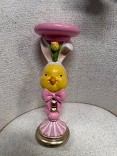 Pink Yellow Duck Candle Holder