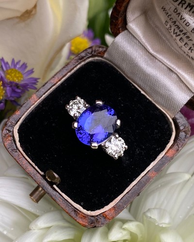 Tanzanite and diamond three - and,